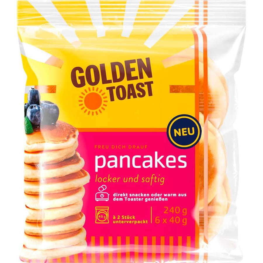 Golden Toast Pancakes für den Toaster 6x40g