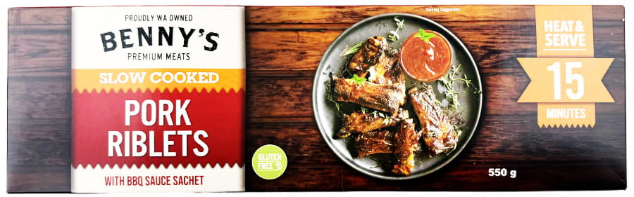 Benny`s Schweinerippchen Mit BBQ Sauce 550g