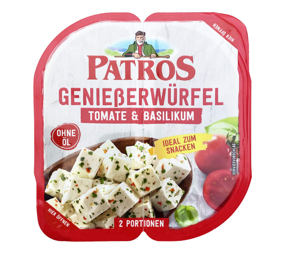 Patros Genießerwürfel Tomate Basilikum 2er 135g