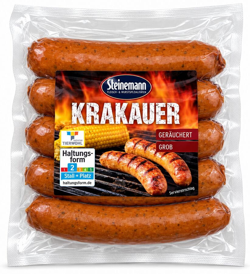 Krakauer grob geräuchert 5er 500g