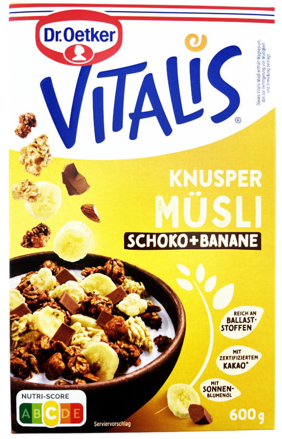 Dr. Oetker® Vitalis Knusper Müsli Schoko Banane 600g