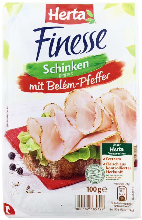 Herta Finesse Schinken mit Belém Pfeffer 100g