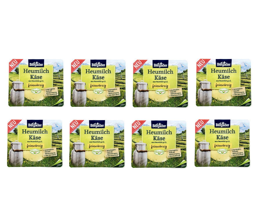 8x Bergader Heumilchkäse Feinwürzig 140g