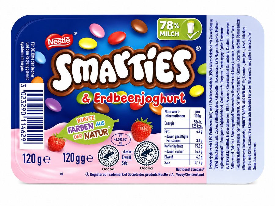 Smarties und Erdbeerjoghurt 120g