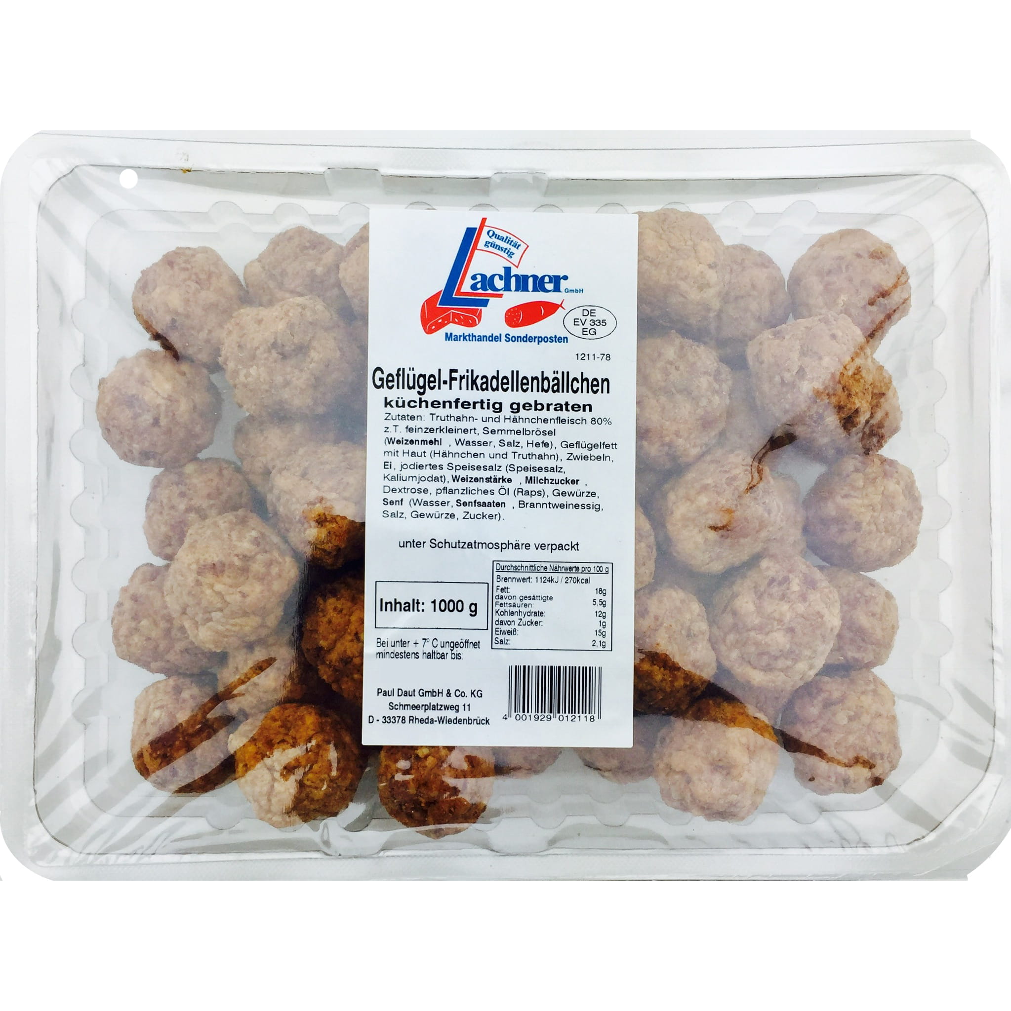 Geflügel Frikadellenbällchen 1000g