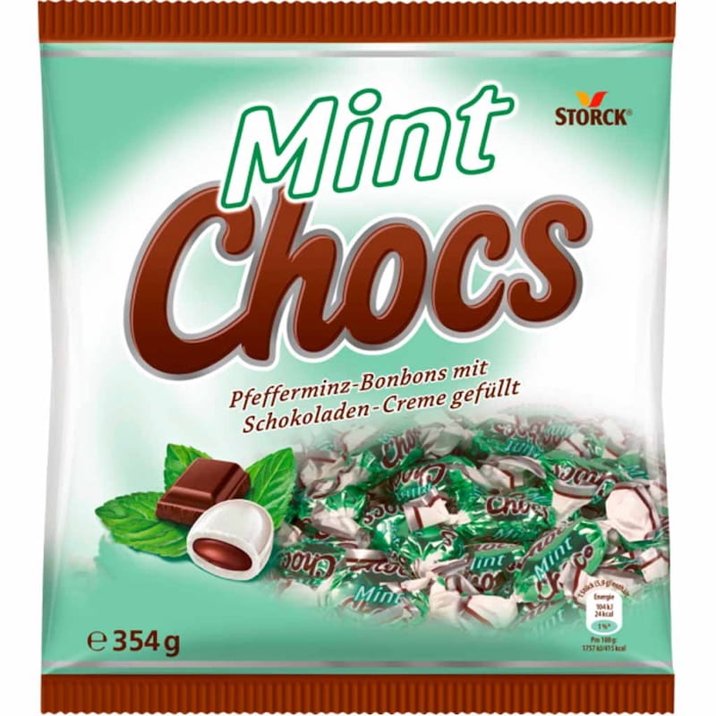 Storck Mint Chocs Pfefferminzbonbons Mit Schokocreme Füllung 354g