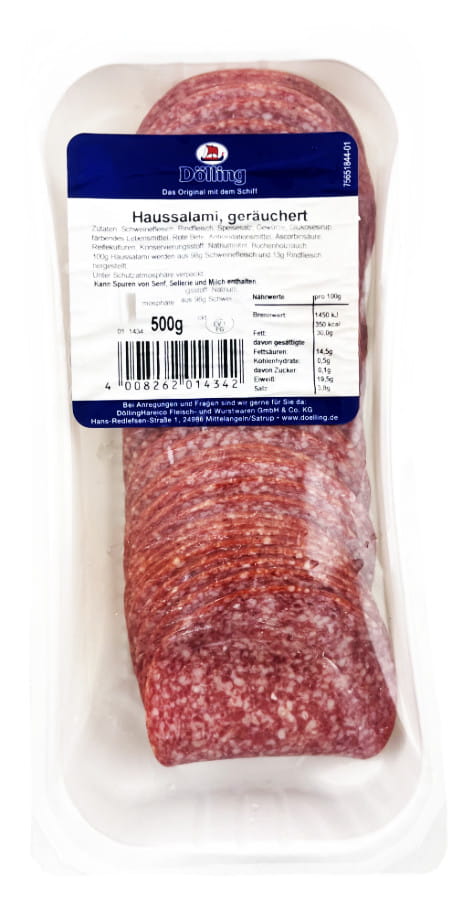 Haussalami In Scheiben Geräuchert 500g